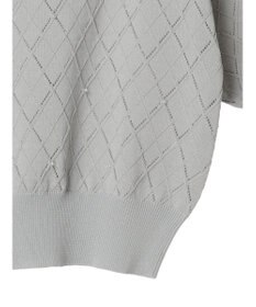 earth music&ecology アーガイルスカシパールニットプルオーバー