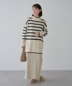 Green Parks 洗えるモックネックニットプルオーバー