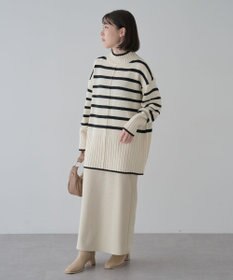 Green Parks 洗えるモックネックニットプルオーバー