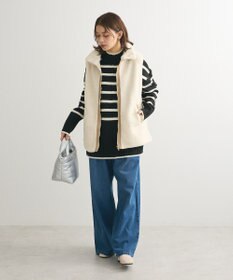 Green Parks 洗えるモックネックニットプルオーバー