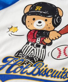 MIKI HOUSE HOT BISCUITS 【家族でおそろい】【80-120cm】ベースボールデザイン ラグラン半袖Tシャツ