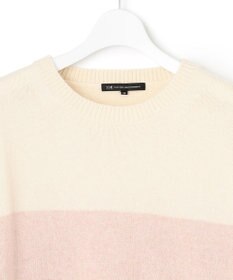 23区 【洗える】ウールナイロン カラーブロック ニット