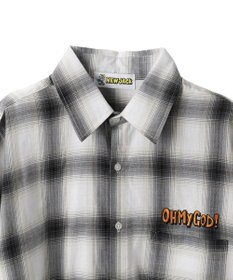 WEGO 【ユニセックス着用アイテム/綿100%/MLサイズ展開】別注NEW　JACKオンブレチェックシャツ（S）