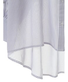 earth music&ecology 袖スリットリボンロングシャツ