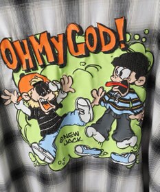 WEGO 【ユニセックス着用アイテム/綿100%/MLサイズ展開】別注NEW　JACKオンブレチェックシャツ（S）