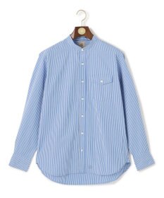 J.PRESS MEN パッチフラップ マルチストライプ バンドカラーシャツ