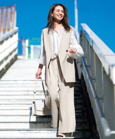 UNFILO 【11サイズ展開】 BEAUTY MOVE タックワイドパンツ