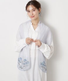 MOONBAT ルナルーチェ ロカ CHANDNI シルクコットン ビーズ刺繍ストール