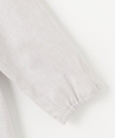 J.PRESS LADIES 【洗える・接触冷感・吸水速乾】麻SOLID バンドカラー シャツ ブラウス