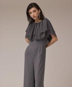 GRACE CONTINENTAL フリルケープサロペット