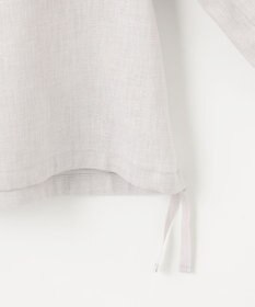 J.PRESS LADIES 【洗える・接触冷感・吸水速乾】麻SOLID バンドカラー シャツ ブラウス