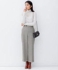 23区 【洗える】ガンクラブチェックストレッチ アンクル パンツ