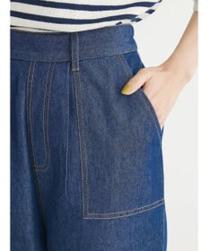 Green Parks インド綿 デニムストレートパンツ