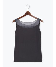 Te chichi 【接触冷感】シアー切替スクエアネックタンクトップ