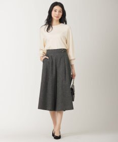 ANY SIS ホームスパンワイドクロップド パンツ