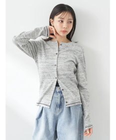 earth music&ecology メランジリブカーディガン（ｇｒａｙ）