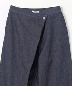 NAVE 【ReNave・セットアップ可/洗える】マーセライズデニム ラップワイドパンツ