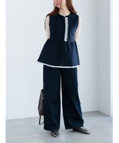 Te chichi レースペプラムベスト