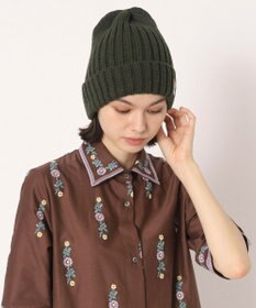 MOONBAT 【FUDGE11月号掲載】PAUL & JOE ACCESSOIRES ヌネット刺繍ワッペン付リブニット帽