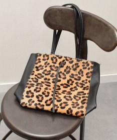 INTER-CHAUSSURES 【ANDREA CARDONE ITALI】異素材コンビミディアムトートバッグ