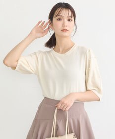 earth music&ecology パールスリーブニットプルオーバー