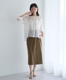 YECCA VECCA タックスリーブシアーシャツ