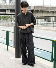 WEGO 【ユニセックス着用ITEM/MLサイズ展開】スラブヘンリーネックT（SS）