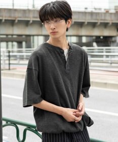 WEGO 【ユニセックス着用ITEM/MLサイズ展開】スラブヘンリーネックT（SS）