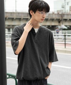 WEGO 【ユニセックス着用ITEM/MLサイズ展開】スラブヘンリーネックT（SS）