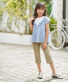 組曲 KIDS 【110-140㎝】サッカーストライプ ブラウス