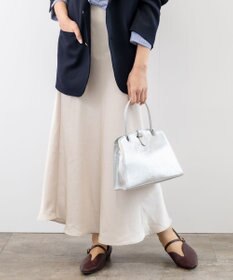 blancle メタリックレザー ワンハンドルフォーマルバッグ