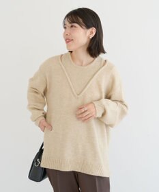 Green Parks フェイクレイヤードＶネックニットプルオーバー