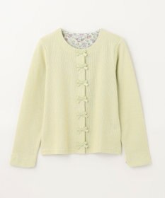 ANY KIDS スナップボタン リボン カーディガン