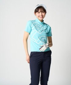 FILA GOLF／marie claire 【FILA GOLF】 バックプリントモックネックシャツ
