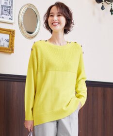 自由区 【洗える】ウールミックス フレンチマリン風ニット