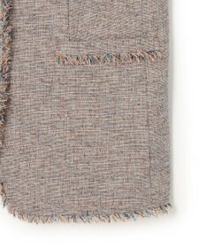 23区 【先行予約】リネンライクブッチャー フリンジノーカラージャケット