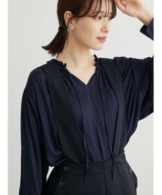 Green Parks とろみ衿フリルブラウス