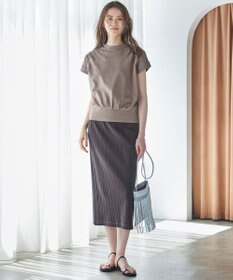 23区 【SLOW/WEB限定】コンパクトインレー フレンチスリーブ カットソー