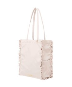 Maison de FLEUR 撥水加工フリルスクエアトートバッグ