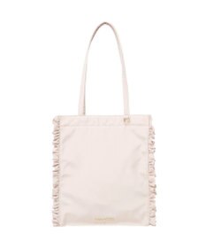 Maison de FLEUR 撥水加工フリルスクエアトートバッグ