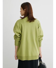 Green Parks ミドル丈モックネックカーディガン