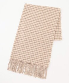 自由区 カシミヤ紡毛ガンクラブチェック ストール