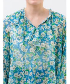 Te chichi フラワープリントフリルブラウス