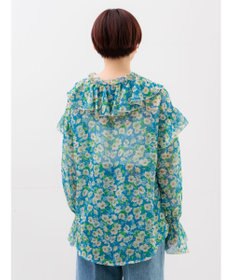 Te chichi フラワープリントフリルブラウス