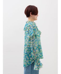 Te chichi フラワープリントフリルブラウス