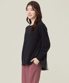 ANY SIS 【WEB・一部店舗限定】バックチュールコンビ ニット