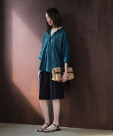 YECCA VECCA 【ORGABITS】5分袖スキッパーシャツ