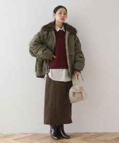 Green Parks ・ｓｗｉｎｇ　ｂｙ　ティペット付ミリタリーブルゾン