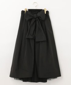 GRACE CONTINENTAL ブラックタフタオーバースカート
