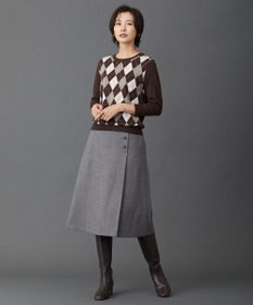 J.PRESS LADIES 【洗える】アーガイルツイン ニット